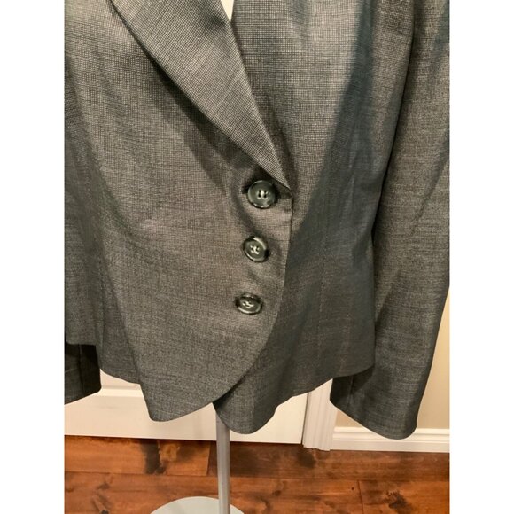 Armani Collezioni Black Microdot Jacket Blazer, Size  12 - Picture 2 of 6